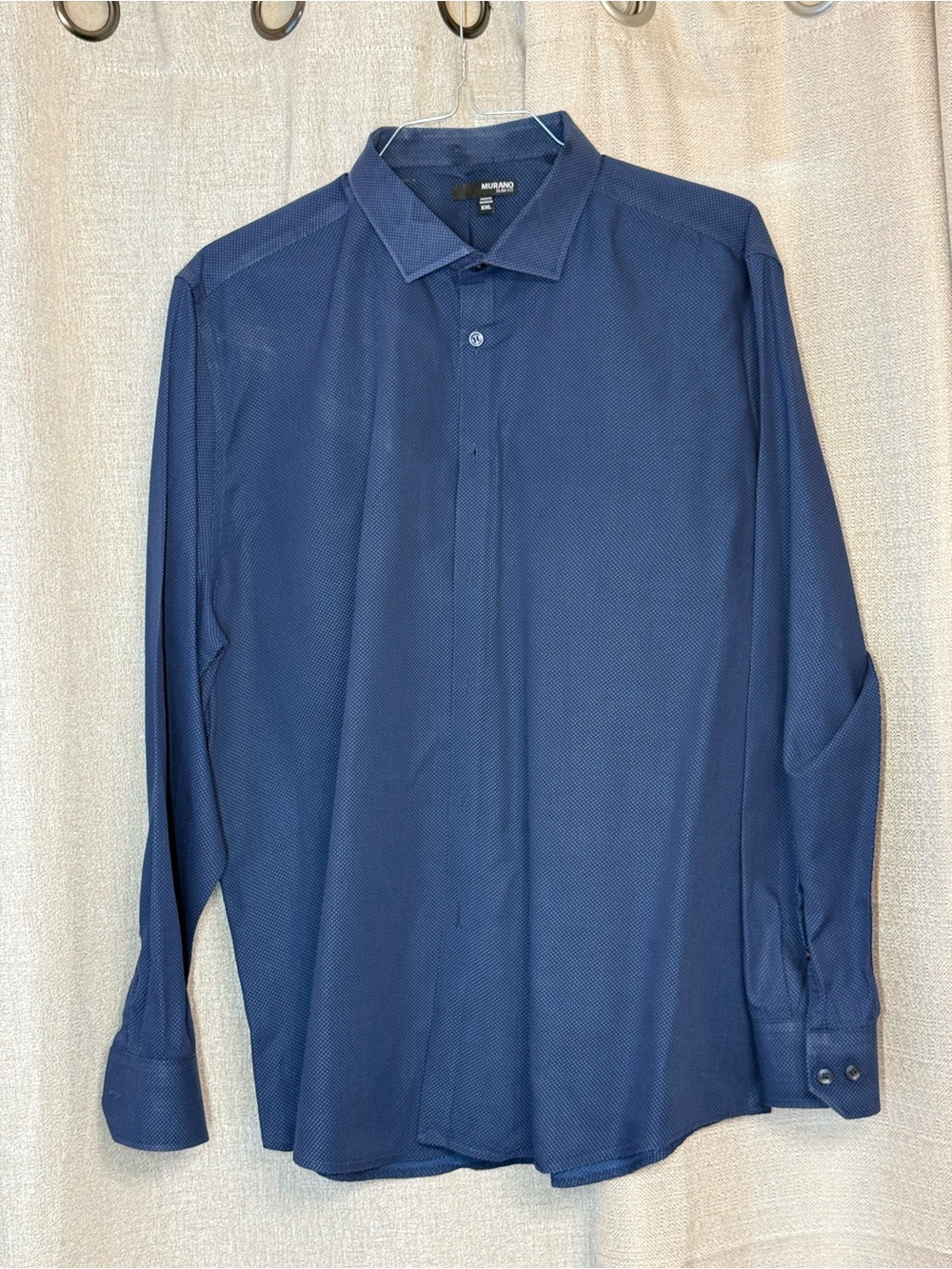 Murano Men's Dark Navy Long-Sleeve Dress Shirt